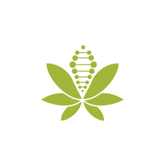 logo DNA marijuana icon vector