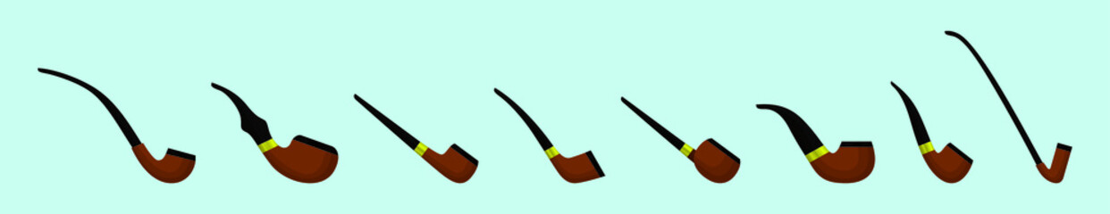 set of detective pipe icon design template with various models. vector illustration isolated on blue background