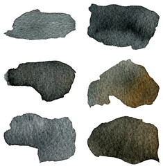 Abstract watercolor texture, isolated on white background. Watercolor brush strokes.	
