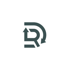 logo design recycle icon vector
