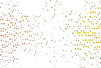 Light Orange vector background with cards signs.