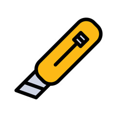 Cutter Icon Color Design Vector Template Illustration