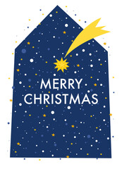 Christmas card with stars