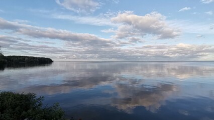clouds over the lake