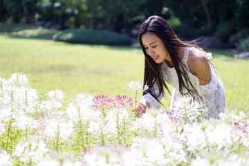 woman in the field