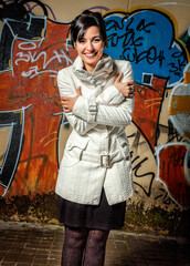 person with graffiti