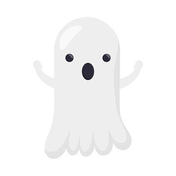 happy halloween cute ghost character