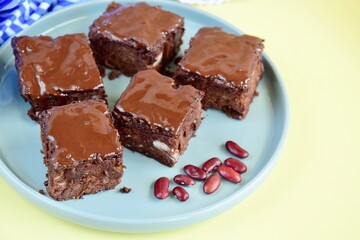 Kidney bean chocolate brownies. Vegan and gluten free
