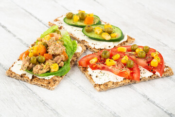 Sandwiches with vegetables