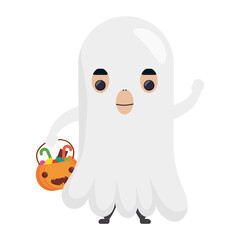 happy halloween cute kit disguise ghost character