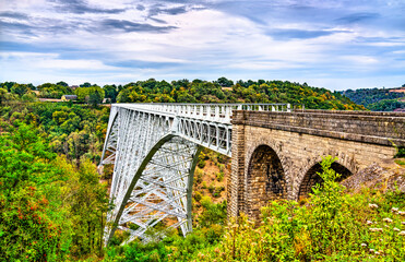 Fototapeta na wymiar The Viaur Viaduct, a railway bridge in Aveyron - Occitanie, France
