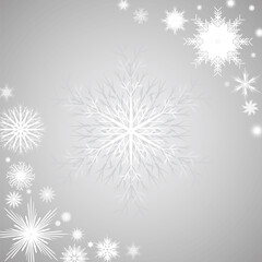 vector, background gray white snowflakes, texture