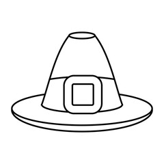 pilgrim hat thanksgiving accessory icon