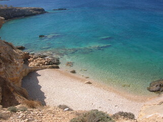 beautiful beach in greek island