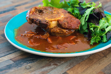 Beef stewed and Carrots potatoes with a wine sauce and herbs