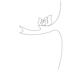 Forest background. Squirrels drawing animal vector illustration