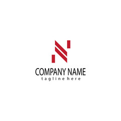 creative logo letter n color line illustration vector design template