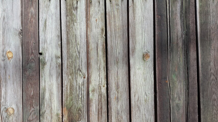 Fototapeta premium Old gray boards. A panel made of old weathered sedges. Wooden vintage background