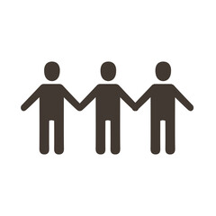 group of silhouettes people silhouette style