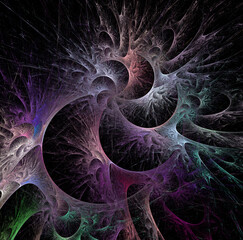 Splash in space.  Abstract image. Fractal.