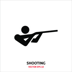 Shooting sport discipline isolated vector logo icon design 