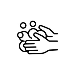 Vector icon for washing hands to avoid spreading the coronavirus