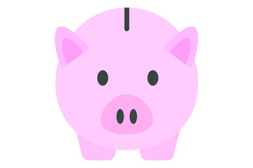 可愛い豚の貯金箱　ベクター素材