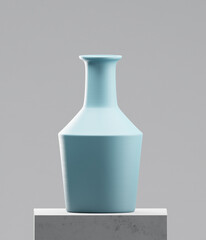Grey vase on cement table