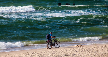 By the sea with a bicycle