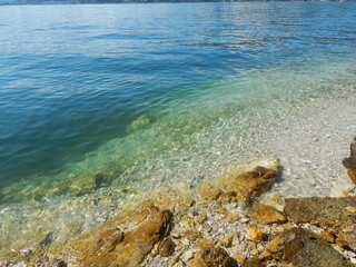 rocks in the lake water