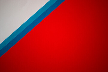 Geometric red, blue and white background, wallpaper