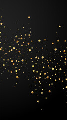 Fototapeta premium Gold stars random luxury sparkling confetti. Scatt