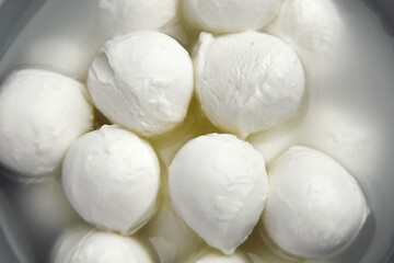 Fototapeta na wymiar Italian milk product - mozzarella cheese balls