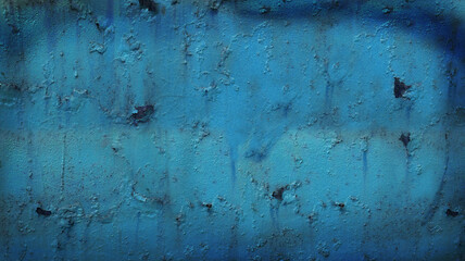Abstract Background Old Surface Painted In Blue