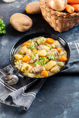 Pichelsteiner, German stew that contains meat