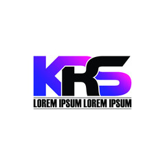 KRS letter monogram logo design vector