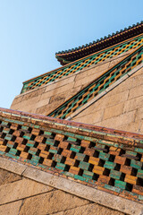 The wall of Tower of Buddhist Incense of the Summer Palace, Beijing, China