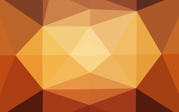 Dark Orange vector polygonal background.