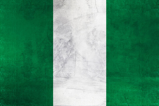 Flag Of Nigeria, Grungy Look. End SARS, Current October 2020 Protests.