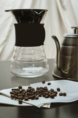 Coffee beans for brewing V60 filter coffee at home