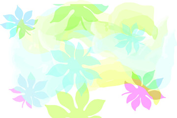Fototapeta na wymiar Artistic background of leaf concept, in watercolor style. vector EPS 10