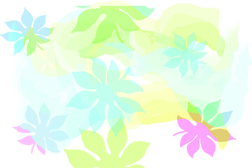 Artistic background of leaf concept, in watercolor style. vector EPS 10