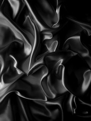 Obraz premium Beautiful elegant dark silver grey or black satin silk luxury cloth fabric texture, abstract background design.