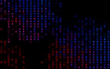 Dark Blue, Red vector pattern in square style.