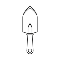 spatula gardening tool line style icon