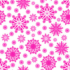 merry Christmas seamless snowflake pattern festive concept.