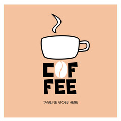 Coffee shop labels , Coffee beans logo