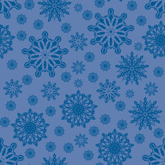 merry Christmas seamless snowflake pattern festive concept.