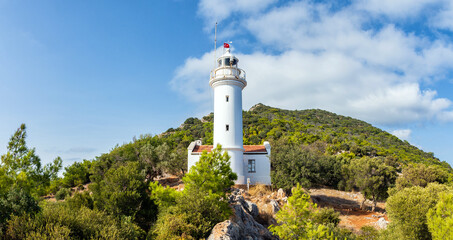 Fototapeta na wymiar View from Gelidonya Lighthouse. Lycian Way, Antalya Turkey.