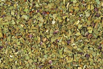 Dried basil .Food background